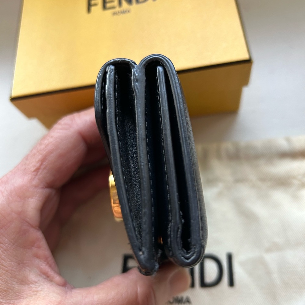 Fendi Embossed Leather Trifold compact wallet - Picture 4 of 12